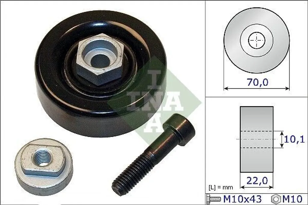Tendeur de courroie robuste INA pour Chevrolet Spark M300 et Aveo