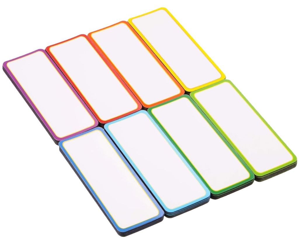 Beschreibbare Magnetstreifen, abwischbare Magnettafeln, farbige Magnettafeln, universelle Whiteboard-Magnete, Magnetetiketten für Whiteboards, 27 ...