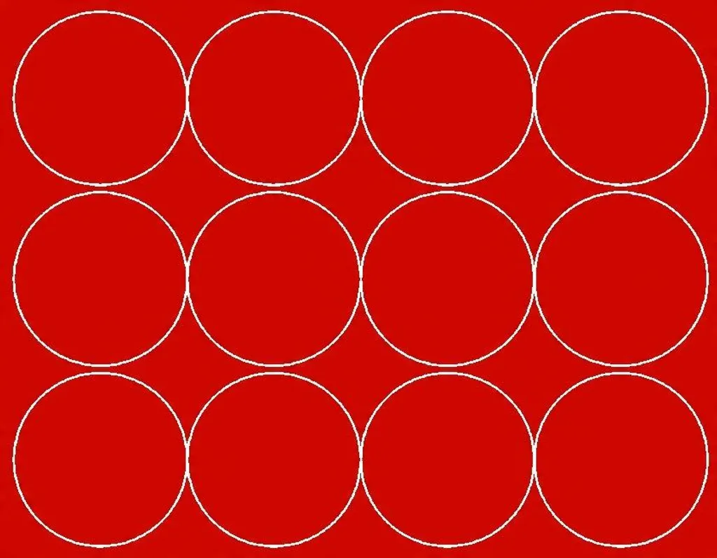 Adesivi Grandi Rossi 12cm Opachi - 12 Pezzi per Scrapbooking e Home Decor