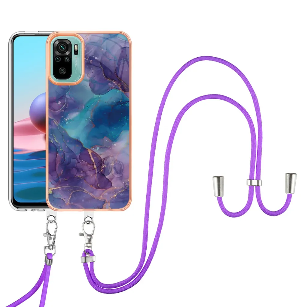 Cover Viola con Tracolla Redmi Note 10S: Accessorio Moda e Sicurezza