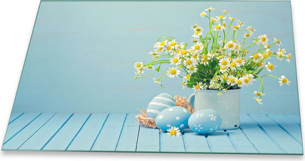 Piastra di copertura per piano cottura in ceramica 1 pezzo 80x52 fiori giallo copertura alzatina in vetro