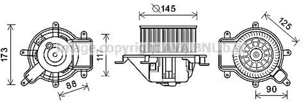 Moteur ventilateur PRASCO PE8390 OE 6441CP pour habitacle Peugeot 5008