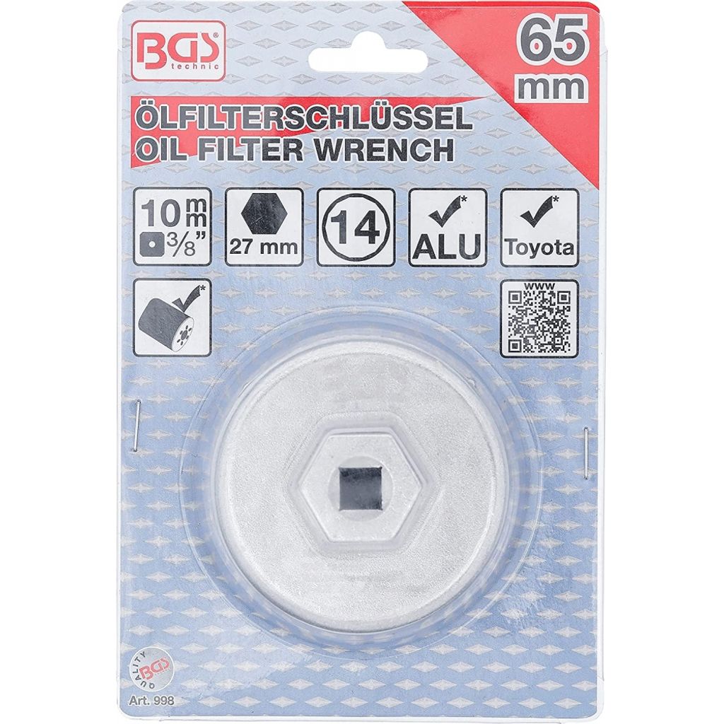 BGS chiave per filtro olio 14 quadrata Ø 65 mm per Toyota - Immagine del prodotto 