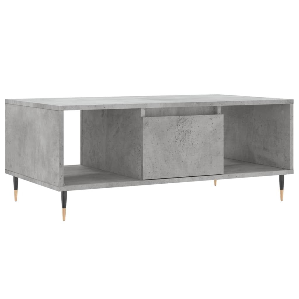 SYFAX Couchtisch Betongrau 90x50x36,5 cm Holzwerkstoff