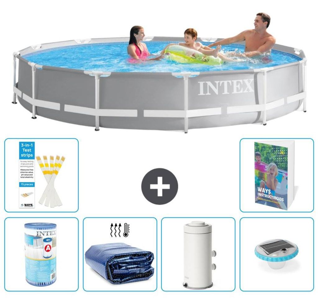 Prism Frame Pool Rund - 366x76 cm - 7-teilig S101