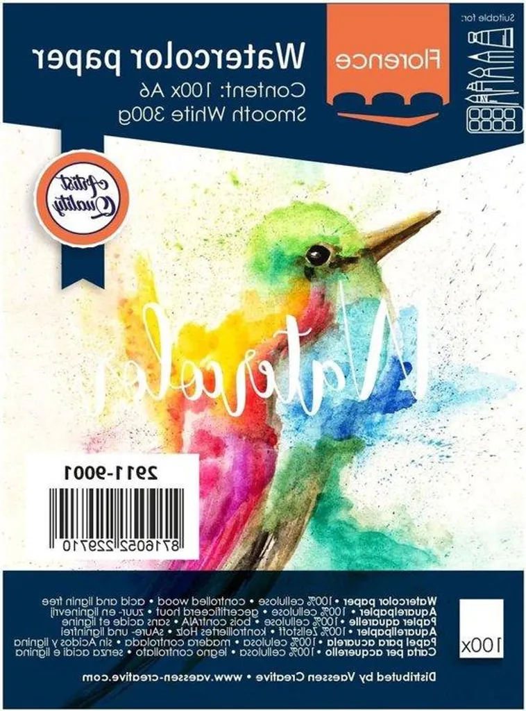 Papier Aquarelle A6 300g Lisse : Ne Gondole Pas, Spécial Feutres x100