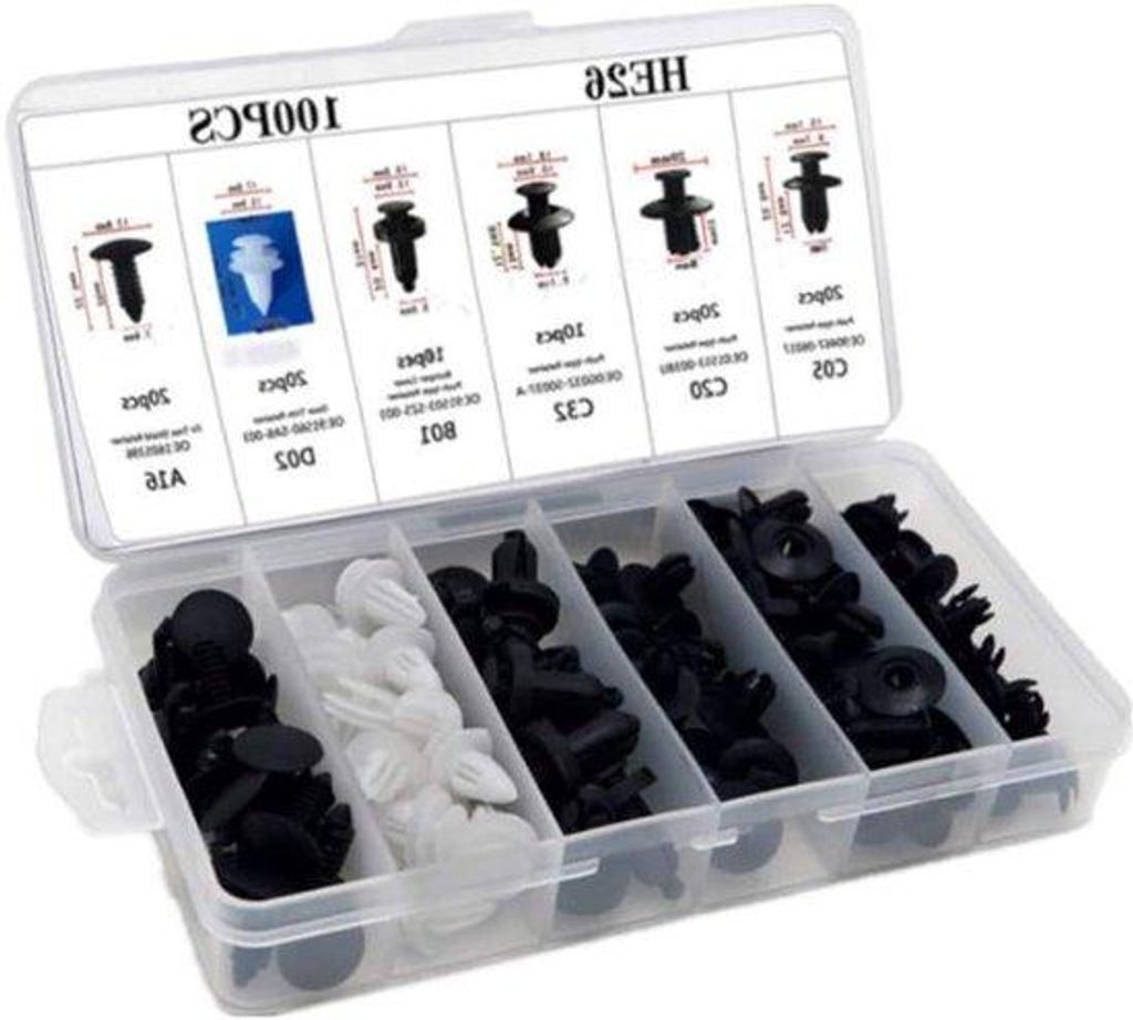 Kfz-Reparaturclips 100 Stück Klemmen für Autotür, Paneel, Trim, Bumper