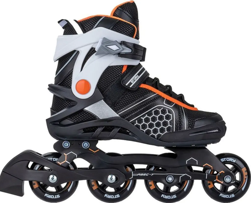 Patins à roulettes en ligne Story Delta Noir - Roller réglable taille 37