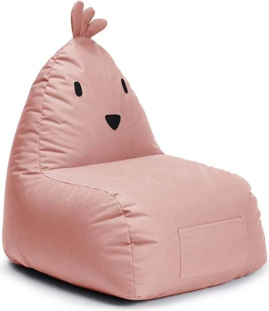 Pouf Lumaland Chick Rosa per Bambini - Seduta Morbida e Lavabile