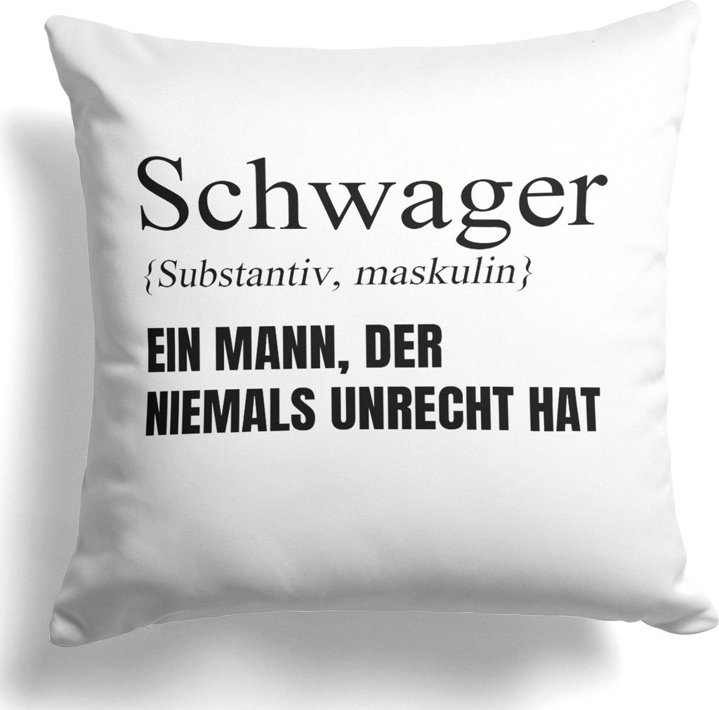 22Feels Schwager Geschenk Hochzeit Idee Geburtstag Herrentag Deko Weihnachten Männer Kissen Dekoration Spruch Wohnaccessoire Wohnzimmer Schlafzimm...