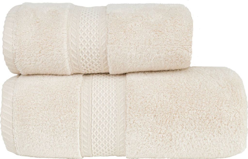 Handtuch, Badetuch, flauschig, hochwertig, Rodos 70x140 Dunkle Creme