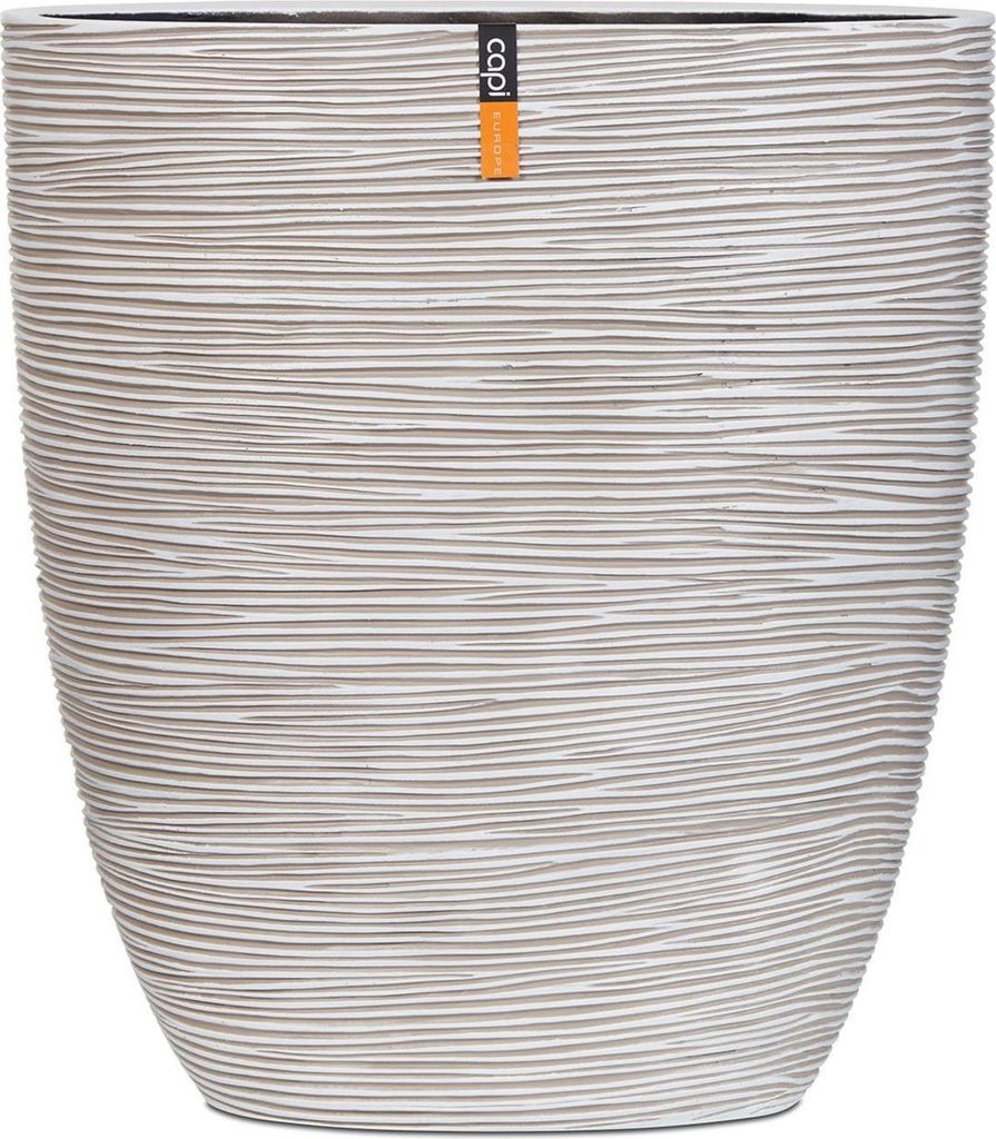 Capi Europe - Pot ovale haut Rib - Ivoire - 14x32x17 Image du produit 