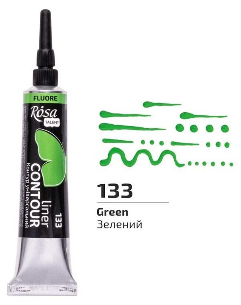 Akrylová farba contour green fluo no.133 20 ml Rosa Talent Obrázok produktu 