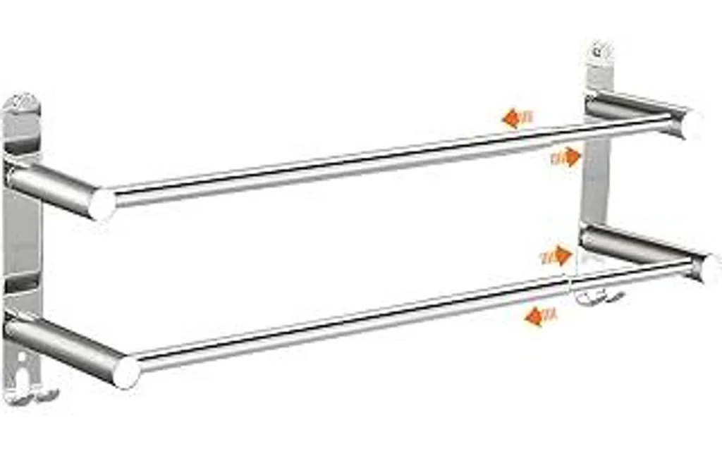 Porta Asciugamano Parete DAGORD Inox: Design Estensibile 43-75 cm