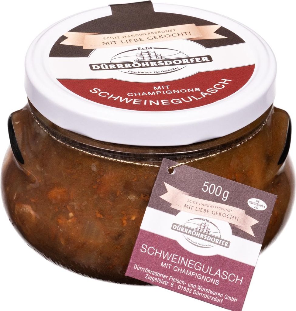 Dürrröhrsdorfer Schweinegulasch mit Champignons Produktbild 