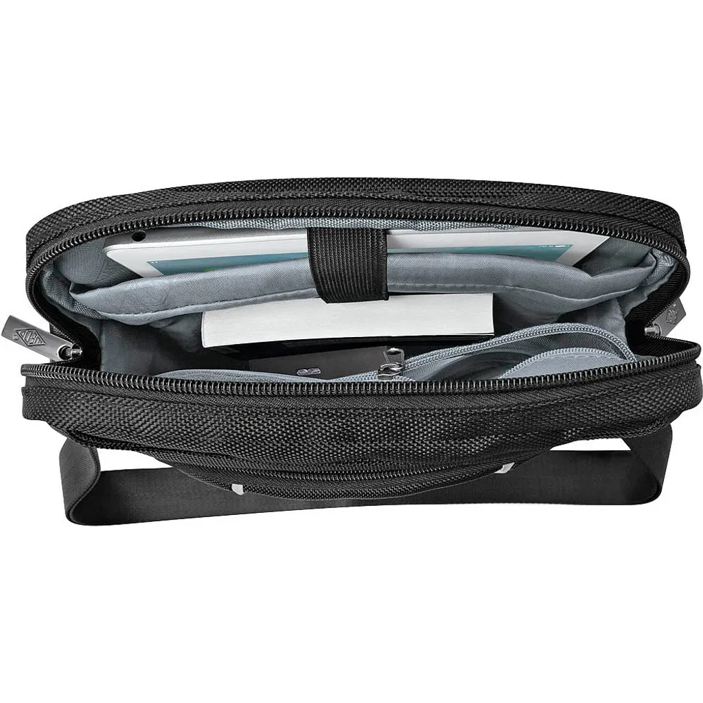 Sacoche Tablette Verticale en Polyester Noir - Messenger Bag Compact