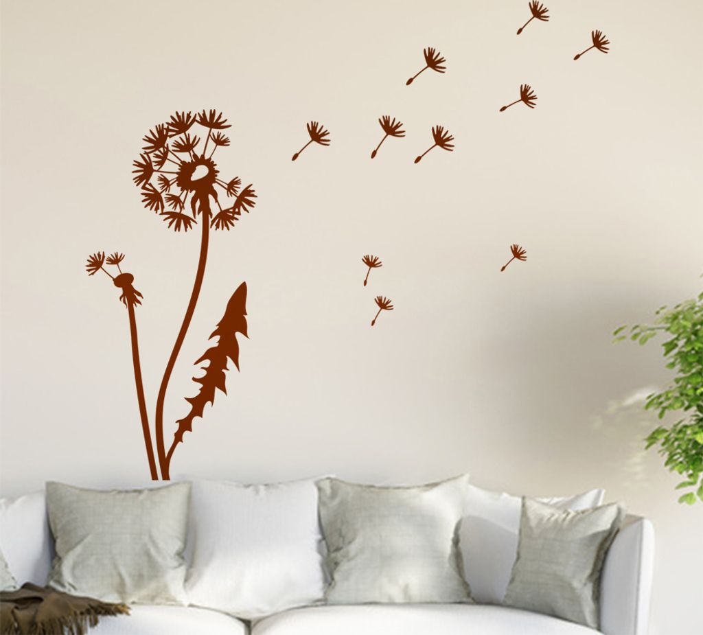 Pusteblume Set I Wandtattoo in 6 Größen - Wandaufkleber Wall Sticker - Dekoration, Küche, Wohnzimmer, Schlafzimmer, Badezimmer