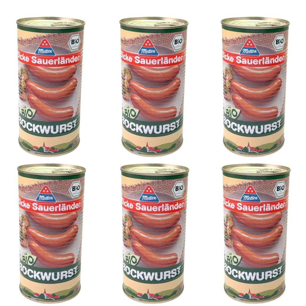 Metten Dicke Sauerländer -  Bockwurst (6x3x80g) 1,44 kg Produktbild 
