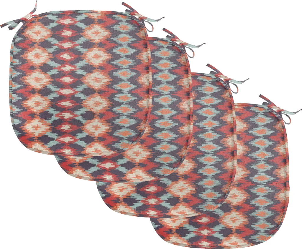 Cuscini Sedie Etnici Ikat ABAKUHAUS 40x40 Arancio Indigenous