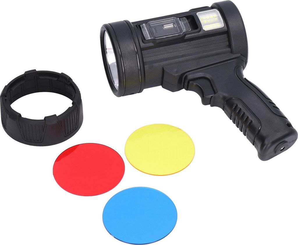 T6 Outdoor Solar Power Searchlight Tragbare LED-Taschenlampe Multifunktion Wasserdicht Abenteuerlampe