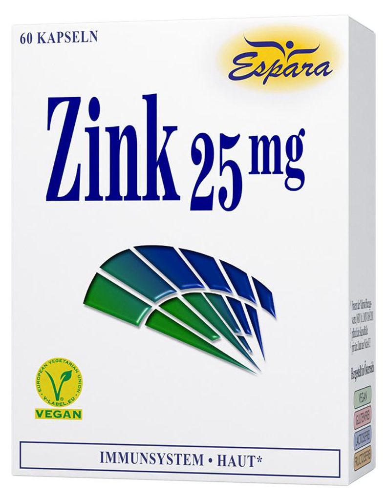 Espara Capsules de zinc 25 mg, 60 pièces Image du produit 