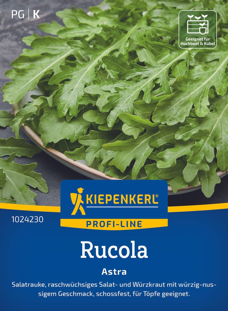 Kiepenkerl Rucolasamen Astra Eruca sativa 10-12 lfd. Meter Produktbild 