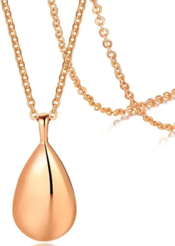 Collana Tunde Oro Rosa KP29002: Eleganza Ipoallergenica per Pelli Sensibili
