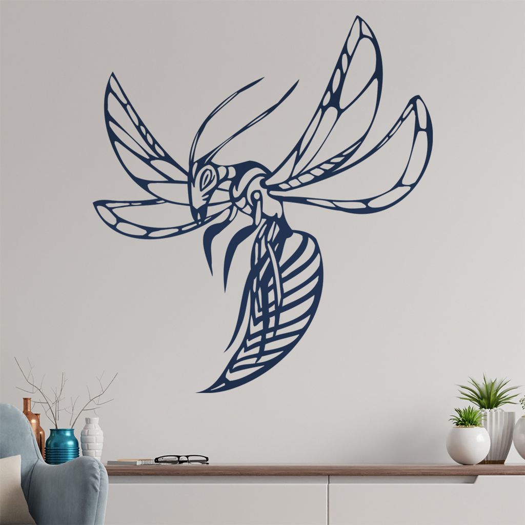Killer Insekt Wandtattoo in 6 Größen - Wandaufkleber Wall Sticker - Dekoration, Küche, Wohnzimmer, Schlafzimmer, Badezimmer
