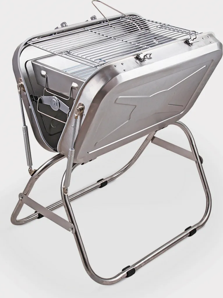 Petit Barbecue Valise Charbon Pliable Portable, Idéal Balcon Beech