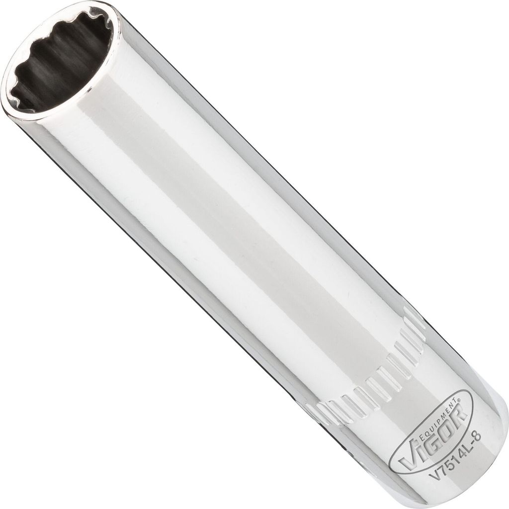VIGOR Steckschlüsseleinsatz lang V7514L-8 1/4" Außen Doppelsechskant SW 8 mm