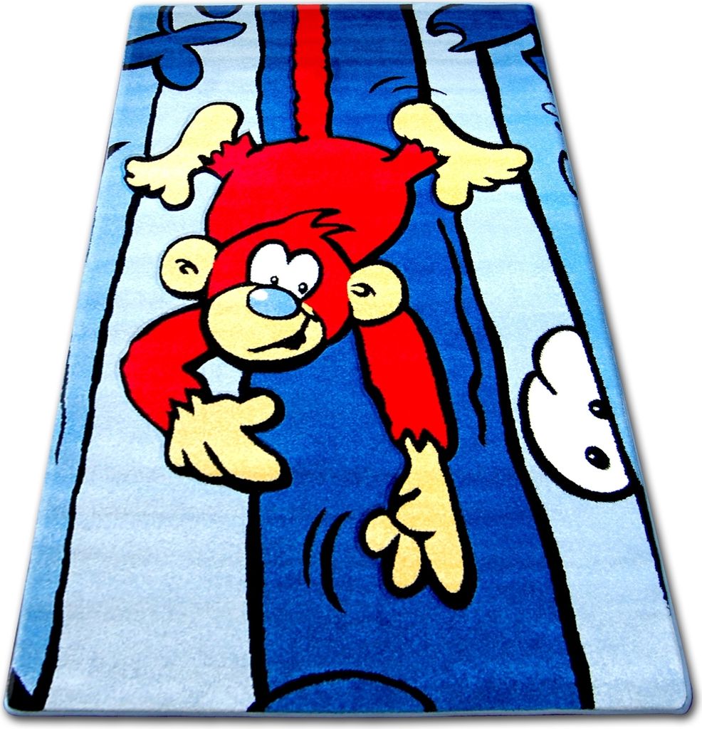 Teppich für Kinder HAPPY C176 blau Affe Blau 240x330 cm