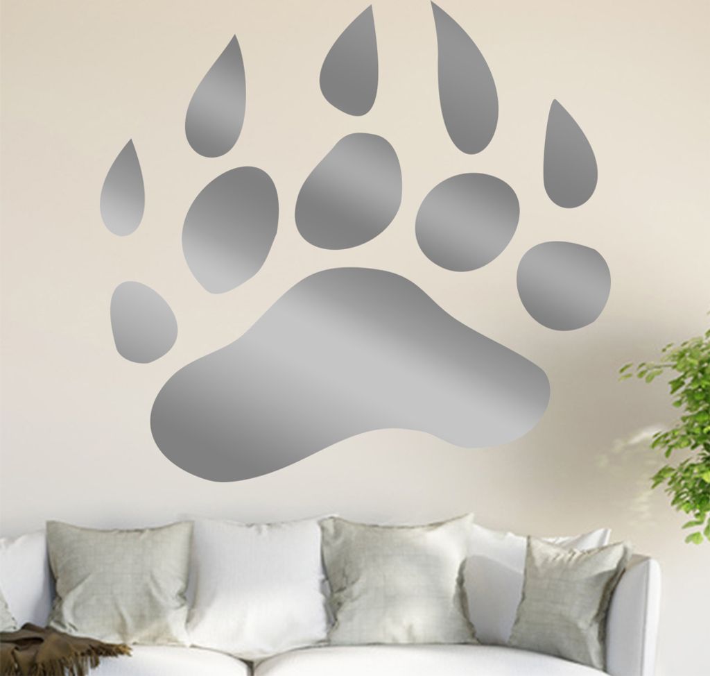 Bärentatze Wandtattoo in 6 Größen - Wandaufkleber Wall Sticker - Dekoration, Küche, Wohnzimmer, Schlafzimmer, Badezimmer