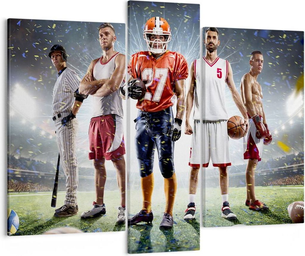 Bild auf Leinwand - Leinwandbild - Sport Sportler - 95x80cm - Wand Bild - Wanddeko - Wandbilder - Leinwanddruck - Bilder - Kunstdruck - Wanddekorat...