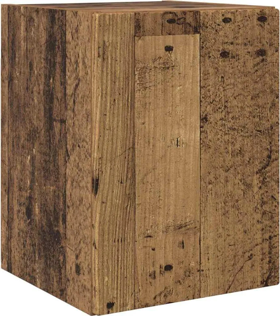 Mobile TV a parete in legno recuperato 30 x 31 x 40 cm materiale a base di legno