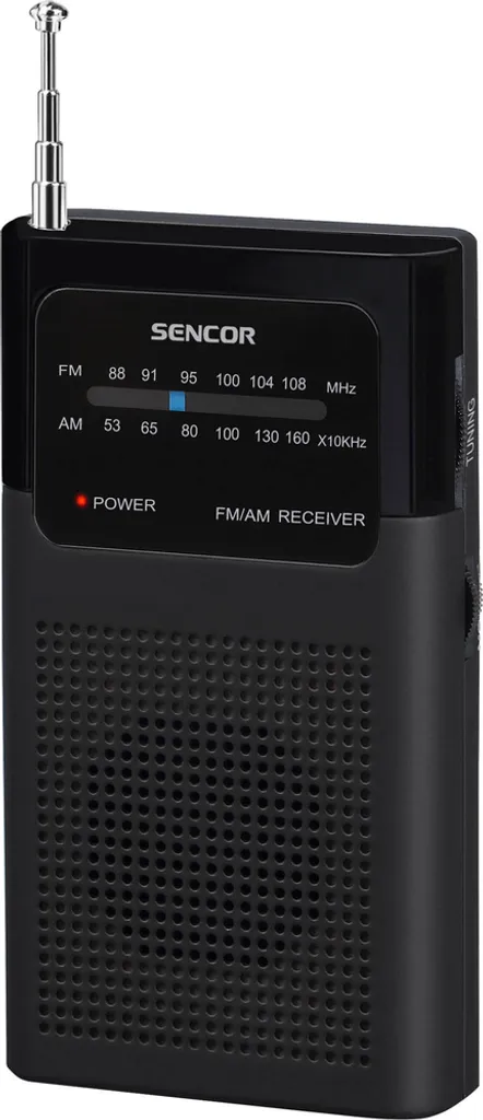 Sencor SRD 1100 B Ricevitore Radio Tascabile Nero - Design Slim