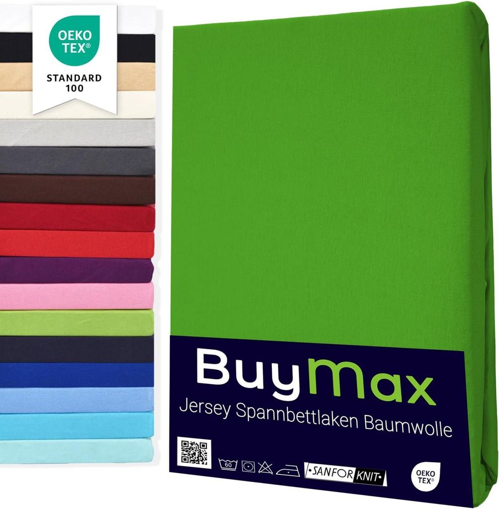 Buymax Topper Spannbettlaken Jersey Spannbetttuch 100% Produktbild 