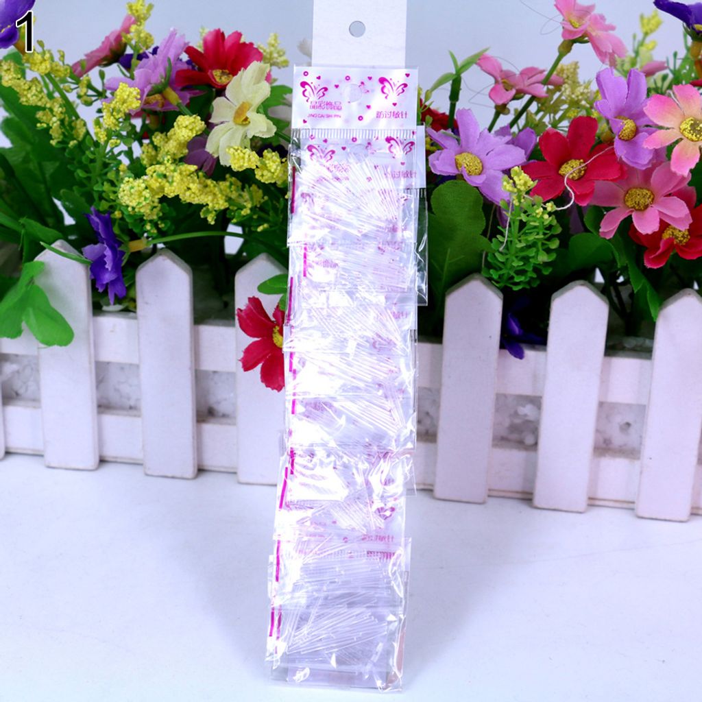 10 Packungen Damen-Ohrstecker, Ohrringe, allergiefrei, sterilisierte Kunststoffstäbchen-Weiß