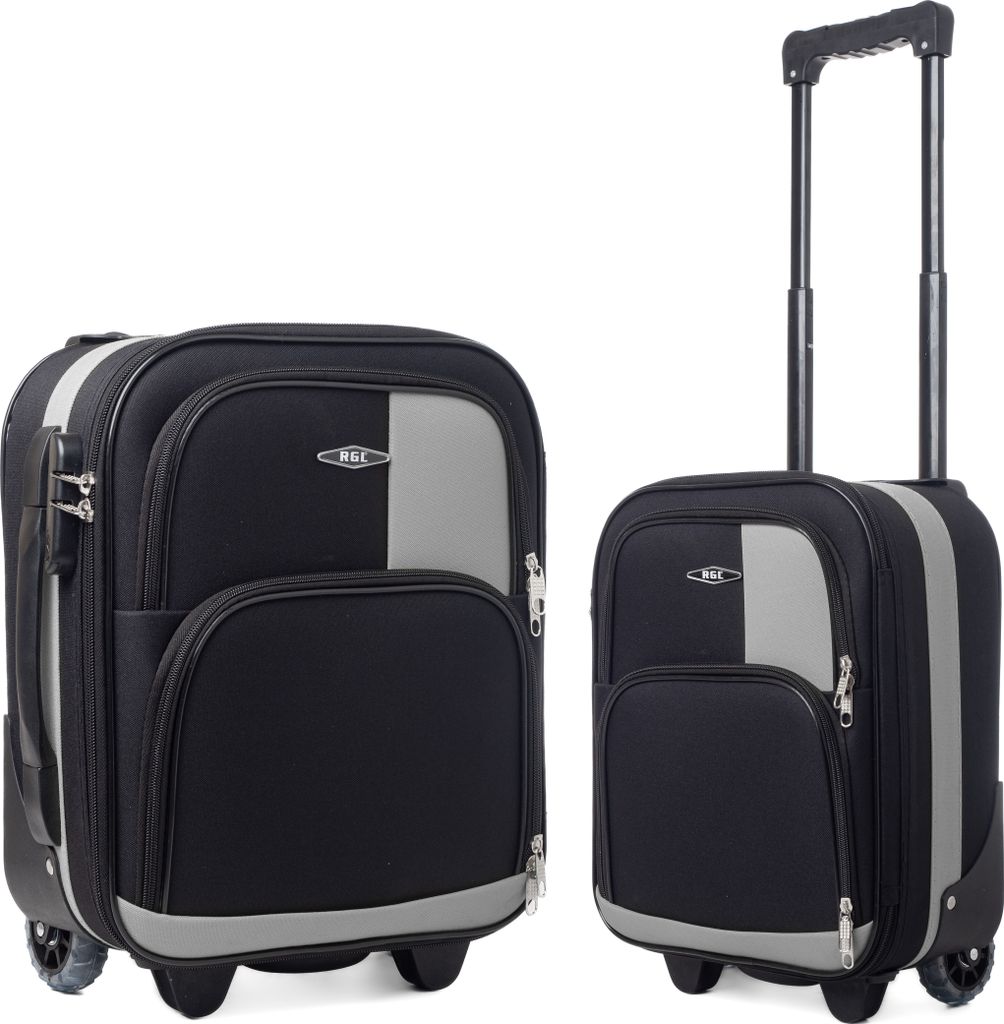 RGL 652M Kabinengepäck Koffer Stoff Grösse: S Farbe: Schwarz-Grau