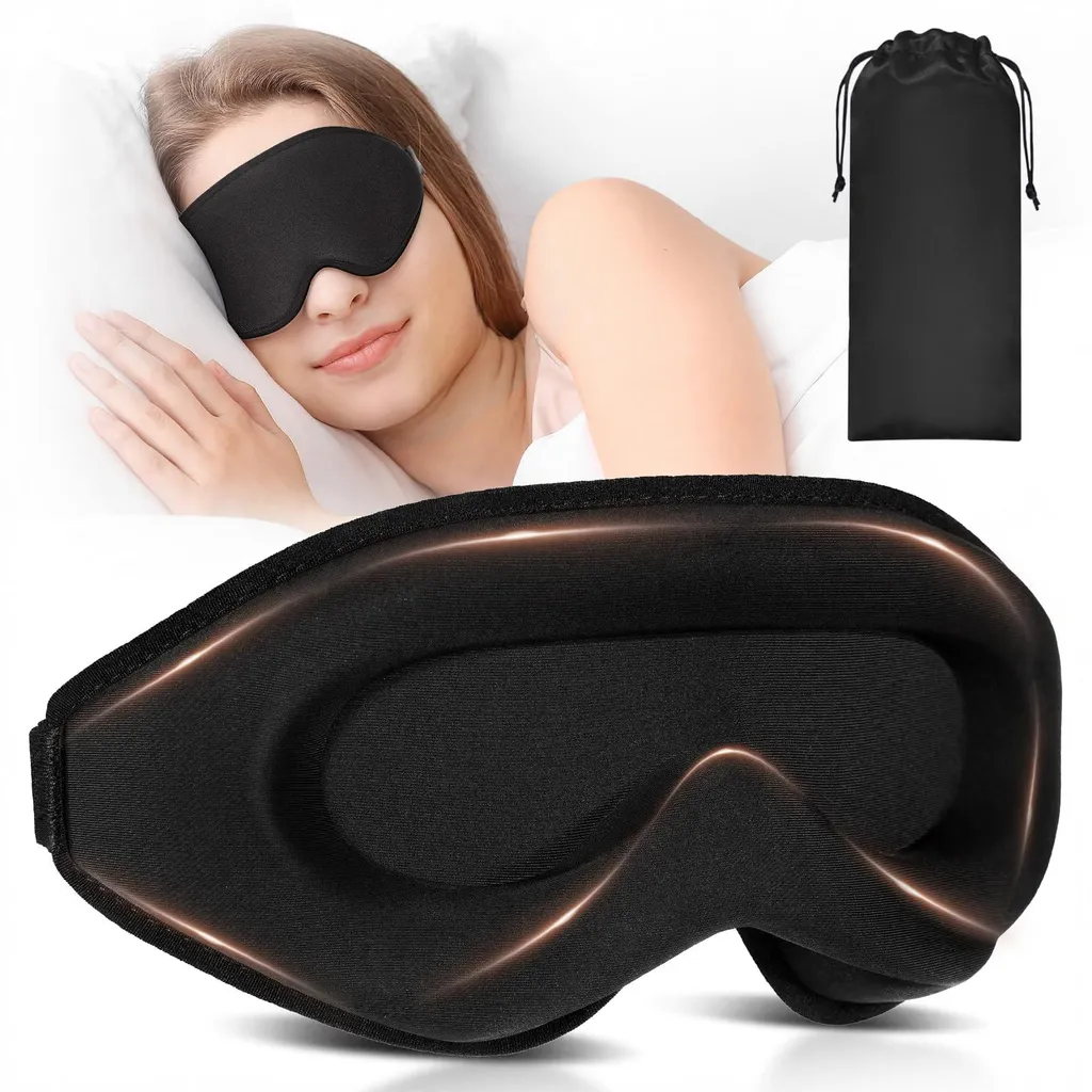 Masque sommeil 3D anti-lumière pour dormir sur le côté sans douleur