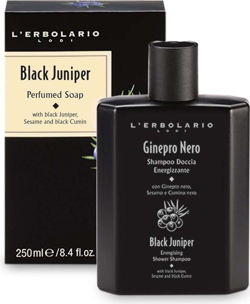 L'Erbolario GINEPRO NERO Duschgel & Shampoo Produktbild 