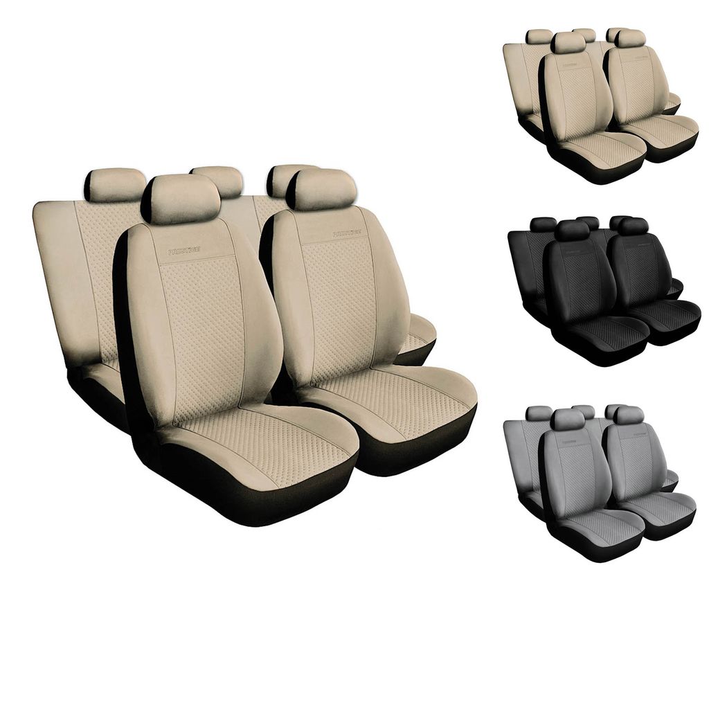 Hochwertige Sitzbezüge passend für VW Amarok (Schwarz-Braun)