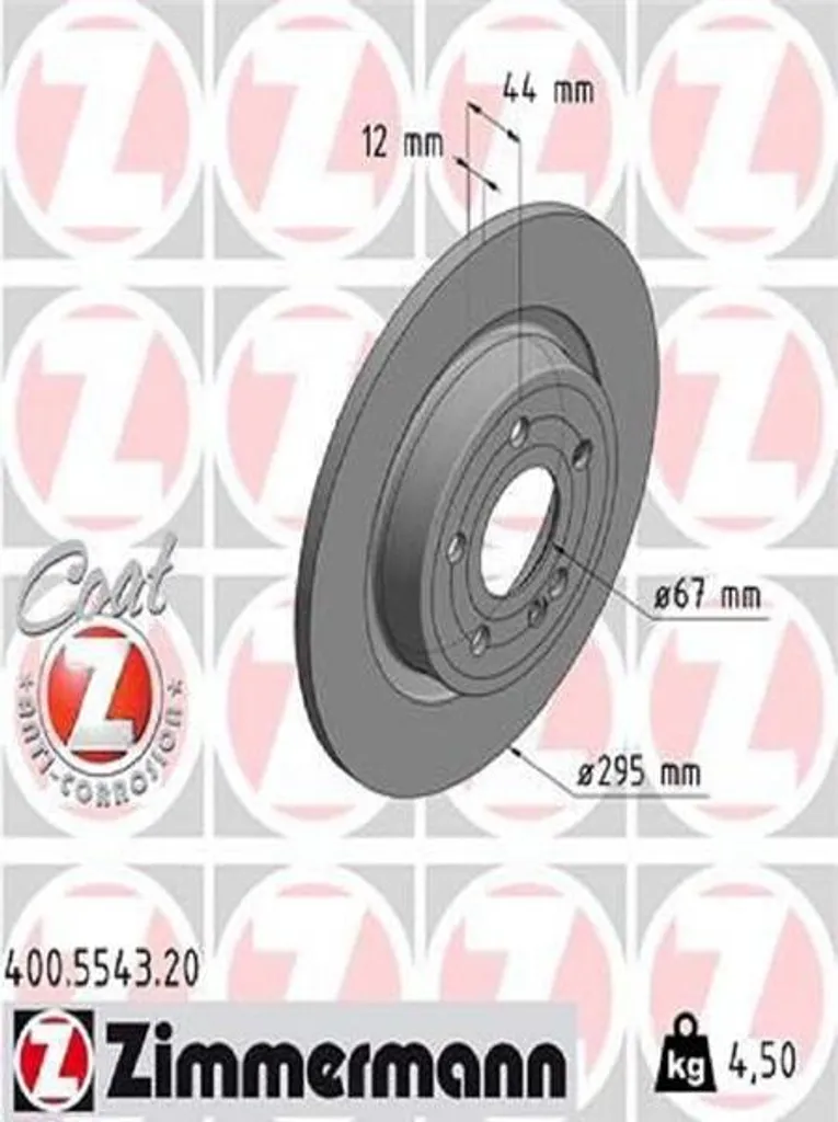 Disque de Frein Mercedes W177 Zimmermann 400.5543.20 : Stop aux Vibrations