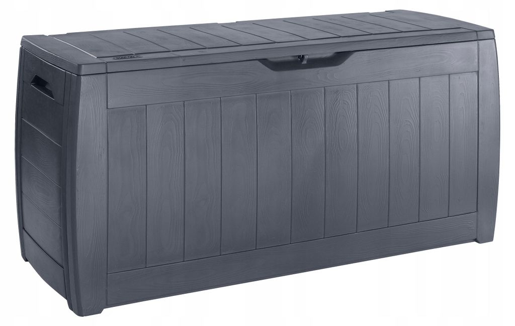 Tmavosivý úložný box má rozmery 117 x 45 x 57 cm a objem Obrázok produktu 