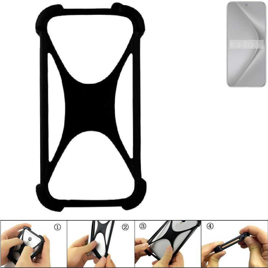 K-S-Trade Handy-Hülle Schutz-Hülle kompatibel mit Huawei Pura 70 Ultra Silikon Bumper TPU Softcase Smartphone Stoßschutz, schwarz