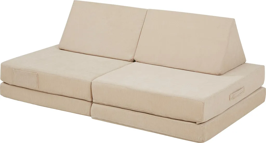 Divanetto Gioco Norhulta 5 Pezzi Schiuma Cord Beige - Design Montessori - 5