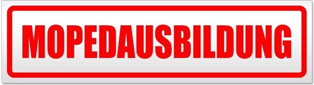 Kiwistar - Autoaufkleber - Rot - 60 x 16 cm - Mopedausbildung - Hinweis Aufkleber Sticker für Auto, Kfz, Fahrrad, PKW, LKW