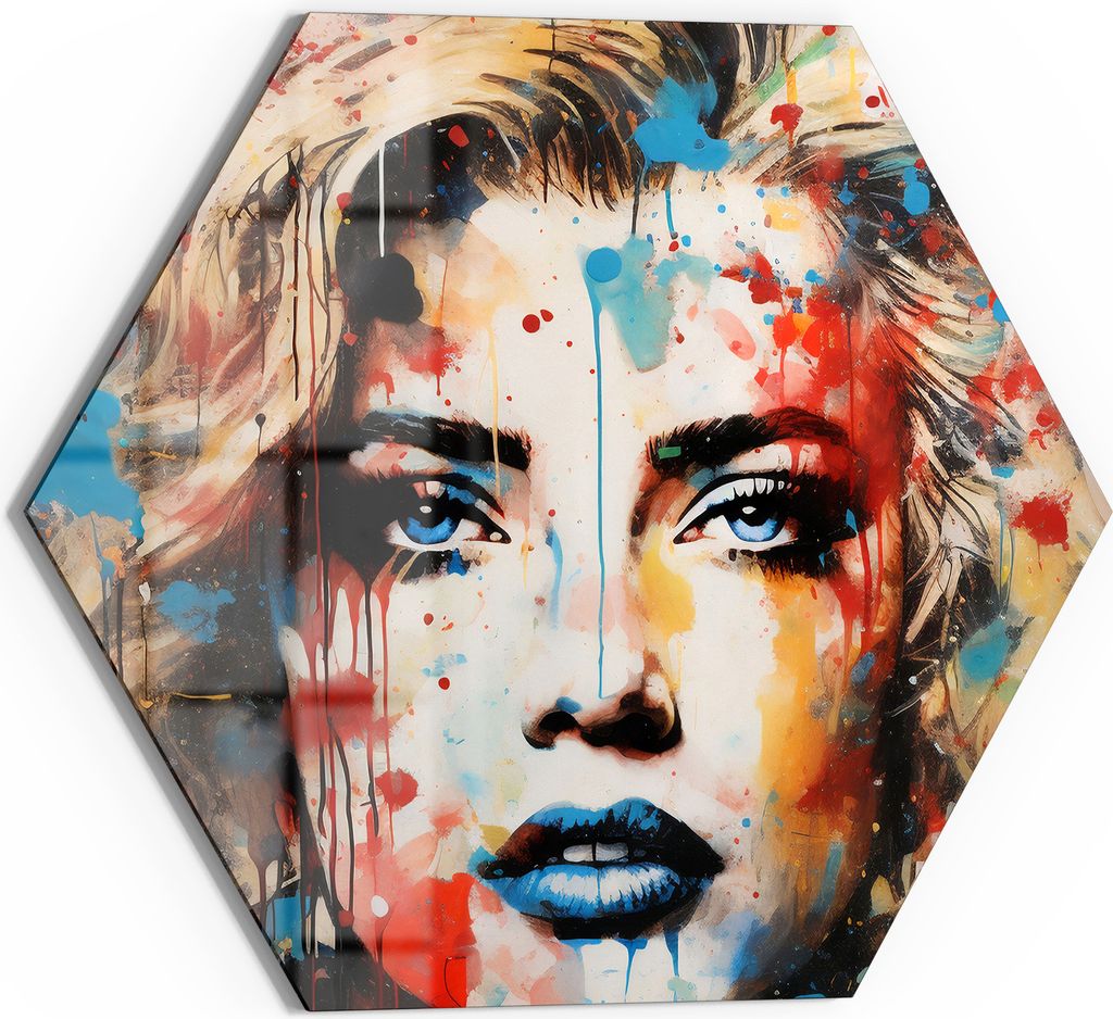 DEQOART Glasbild Echtglas 40x35 cm 'Urbaner Blick in Farbe' Wandbild Bild modern Deko