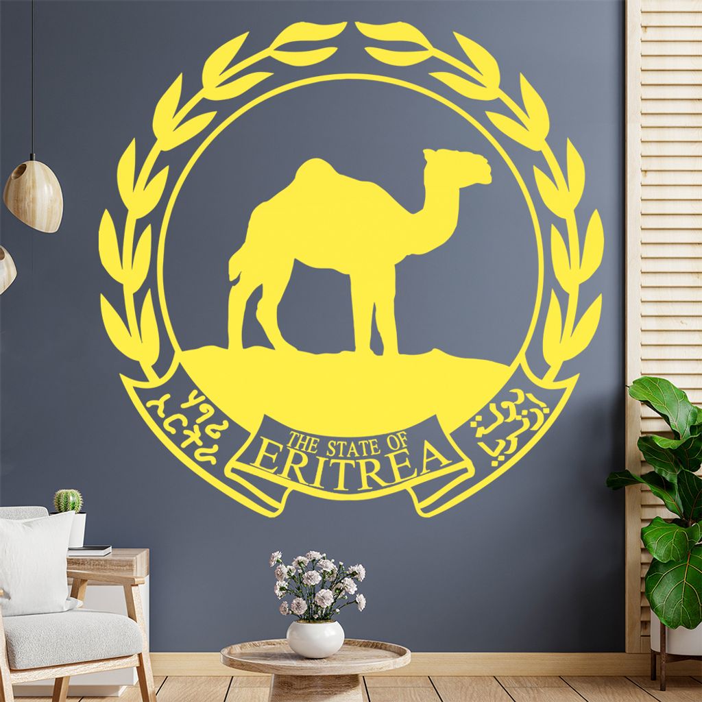 Eritrea Wappen Wandtattoo Wandaufkleber Wall Sticker - Dekoration, Küche, Wohnzimmer, Schlafzimmer, Badezimmer