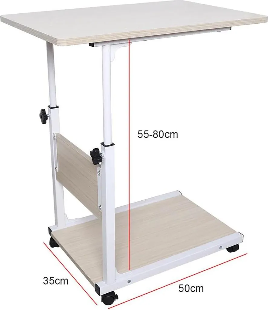 Évitez le mal de dos avec cette table réglable blanche pour ordinateur