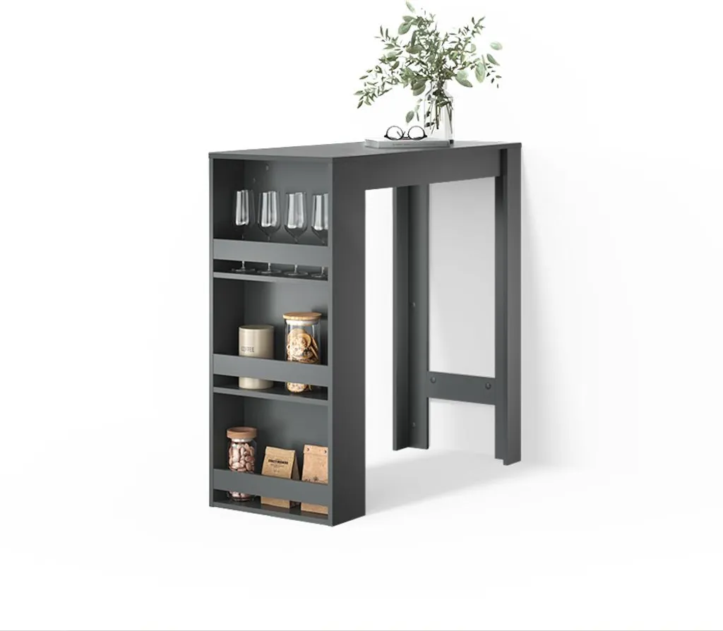 Tavolo Alto Regusa Livinity 45x110 Antracite | Design Slim e Funzionale